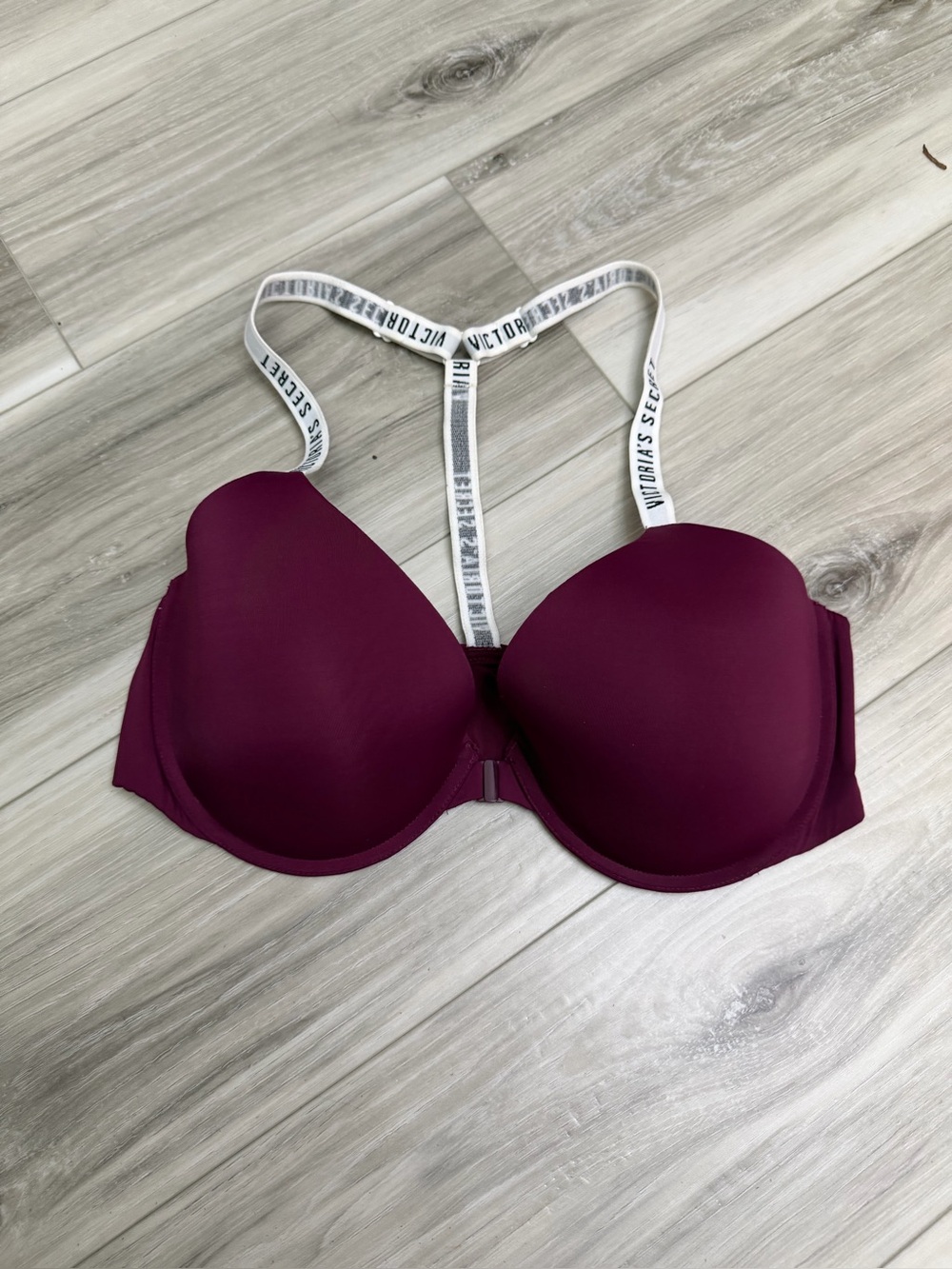 Victoria's Secret Deep Plum T-Back Push-Up Bra SZ 36d